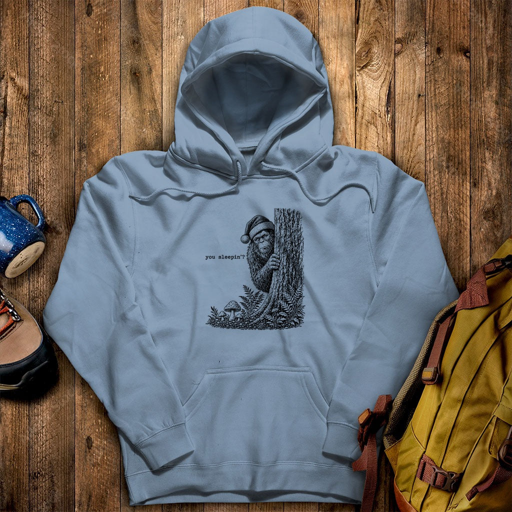 Sasquatch Santa You Sleepin Hoodie