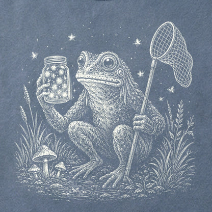 Frogman Catching Fireflies Cotton T-Shirt