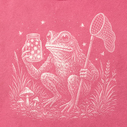 Frogman Catching Fireflies Cotton T-Shirt