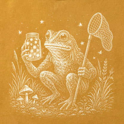 Frogman Catching Fireflies Cotton T-Shirt