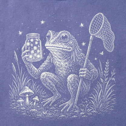 Frogman Catching Fireflies Cotton T-Shirt