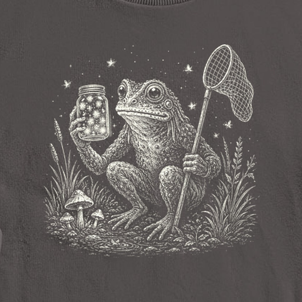 Frogman Catching Fireflies Crewneck Sweatshirt