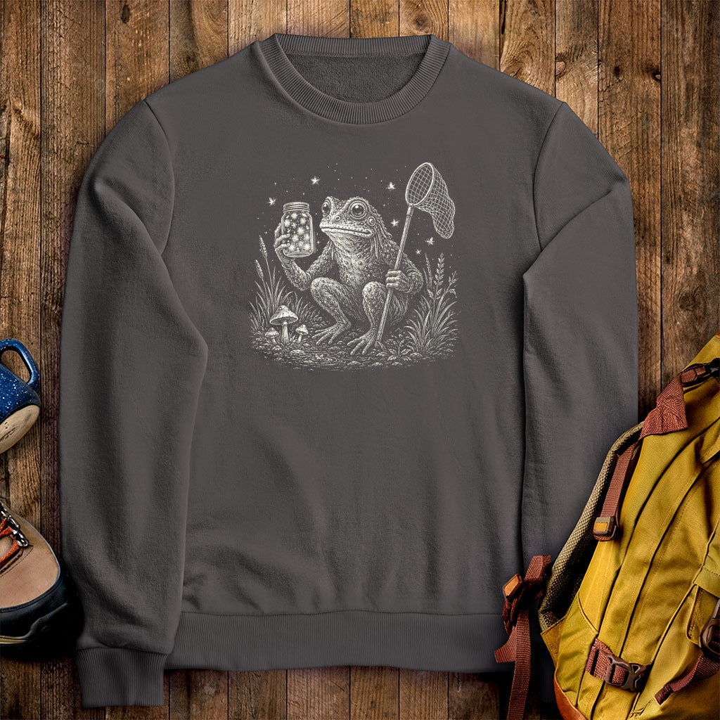 Frogman Catching Fireflies Crewneck Sweatshirt
