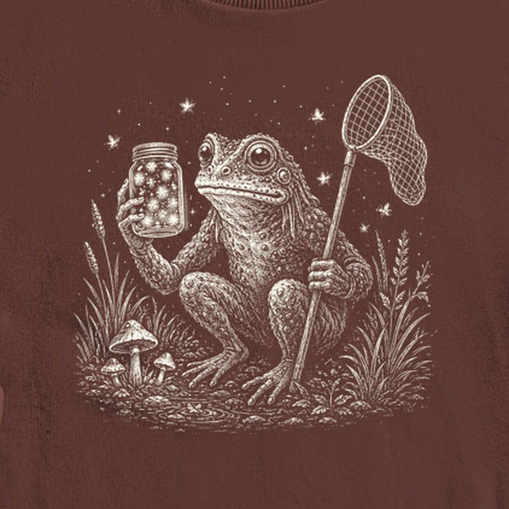 Frogman Catching Fireflies Crewneck Sweatshirt