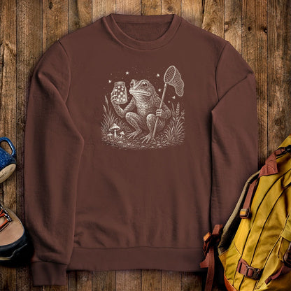 Frogman Catching Fireflies Crewneck Sweatshirt