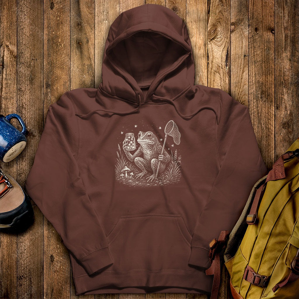 Frogman Catching Fireflies Hoodie