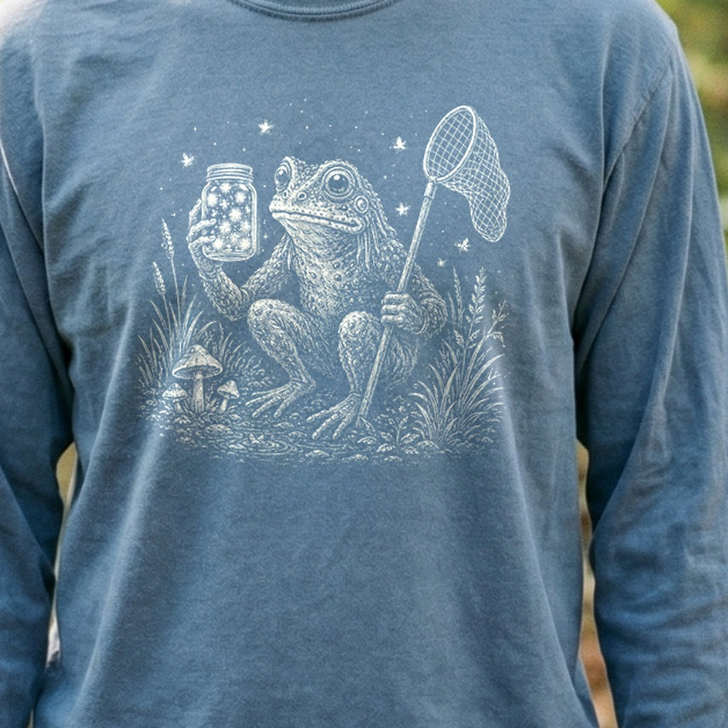 Frogman Catching Fireflies Premium Long Sleeve