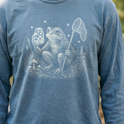 Frogman Catching Fireflies Premium Long Sleeve