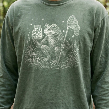 Frogman Catching Fireflies Premium Long Sleeve