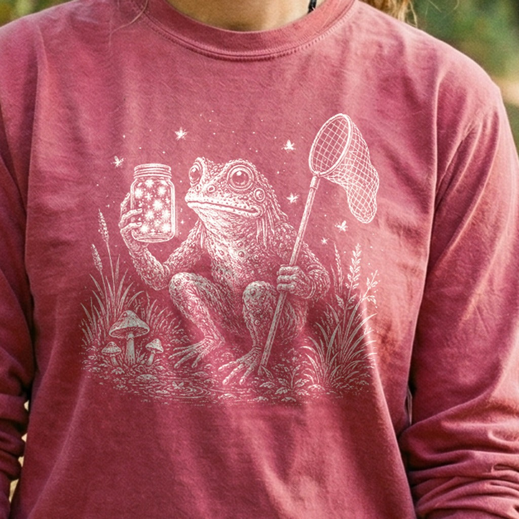 Frogman Catching Fireflies Premium Long Sleeve