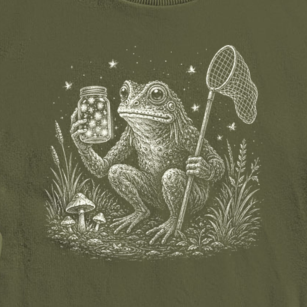 Frogman Catching Fireflies Crewneck Sweatshirt