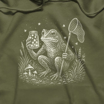 Frogman Catching Fireflies Hoodie