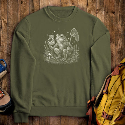 Frogman Catching Fireflies Crewneck Sweatshirt
