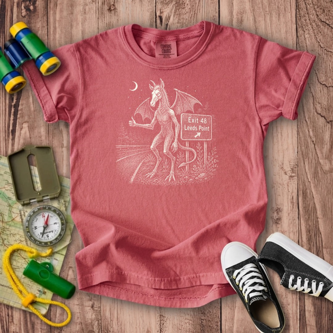 Jersey Devil Hitchhiking Kids Cotton T-Shirt