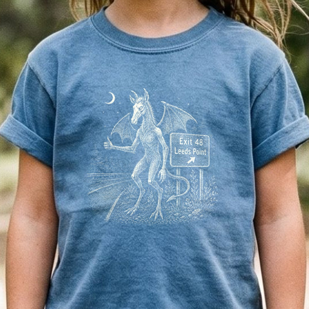 Jersey Devil Hitchhiking Kids Cotton T-Shirt