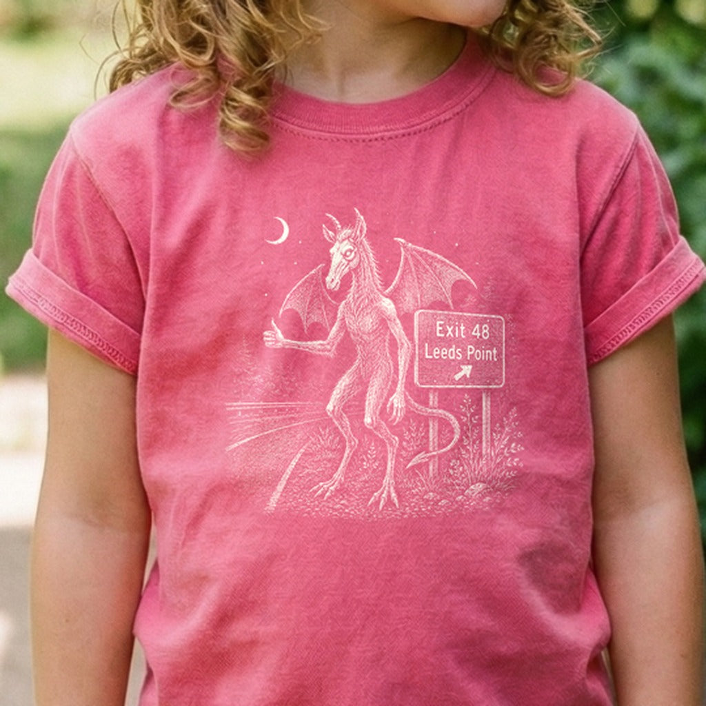 Jersey Devil Hitchhiking Kids Cotton T-Shirt