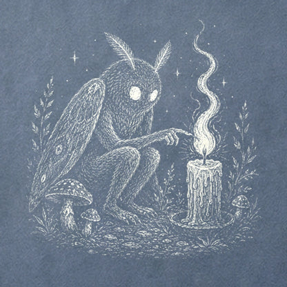 Mothman to a Flame Cotton T-Shirt