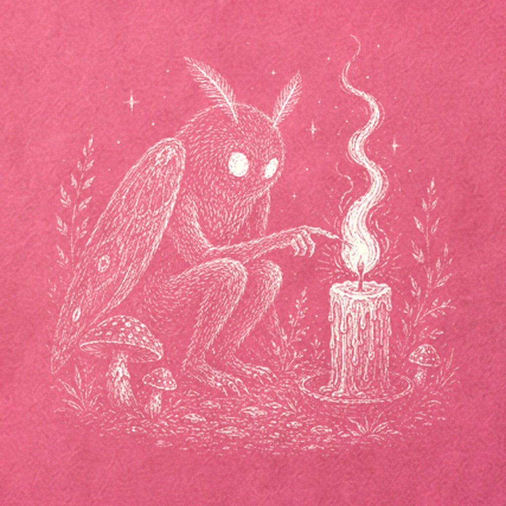 Mothman to a Flame Cotton T-Shirt