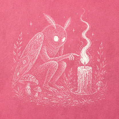 Mothman to a Flame Cotton T-Shirt