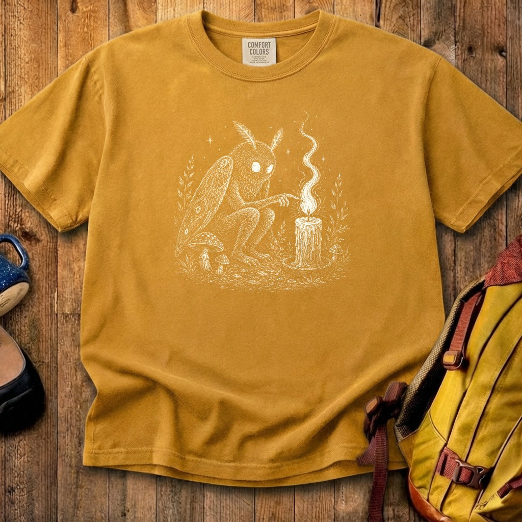 Mothman to a Flame Cotton T-Shirt