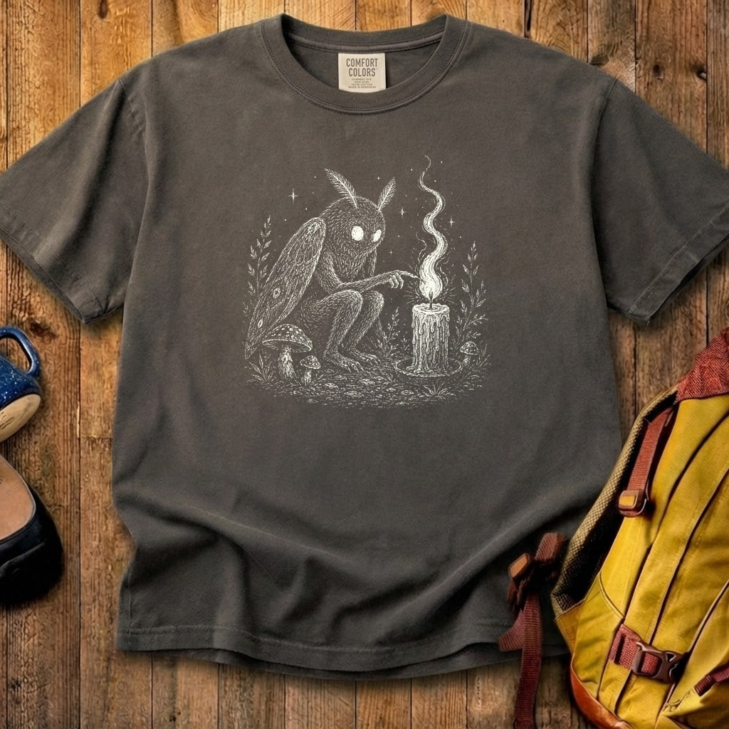Mothman to a Flame Cotton T-Shirt