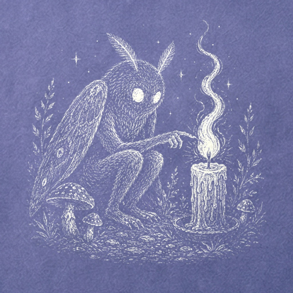 Mothman to a Flame Cotton T-Shirt