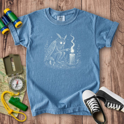 Mothman to a Flame Kids Cotton T-Shirt