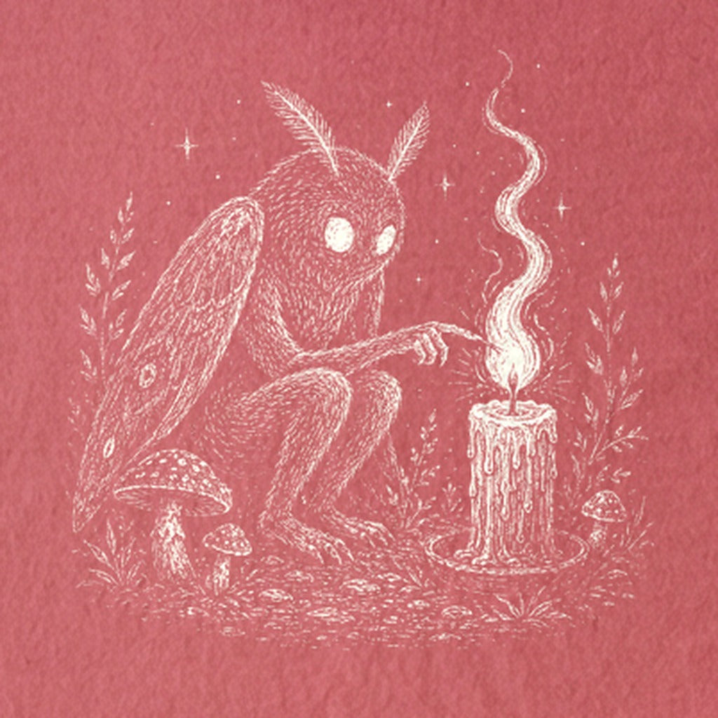 Mothman to a Flame Kids Cotton T-Shirt