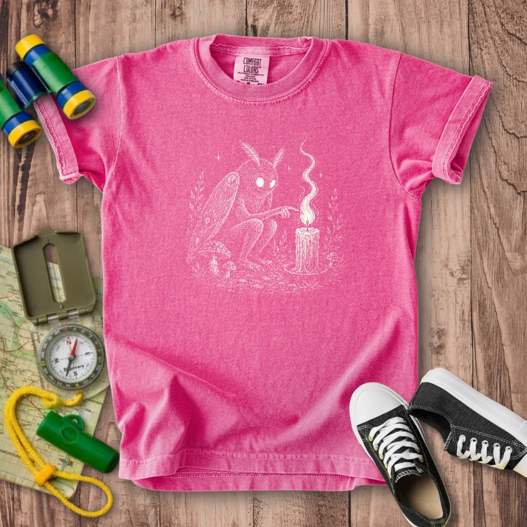 Mothman to a Flame Kids Cotton T-Shirt