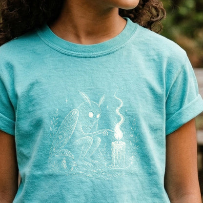 Mothman to a Flame Kids Cotton T-Shirt
