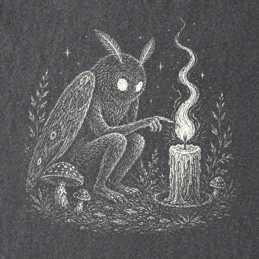 Mothman to a Flame Kids Cotton T-Shirt