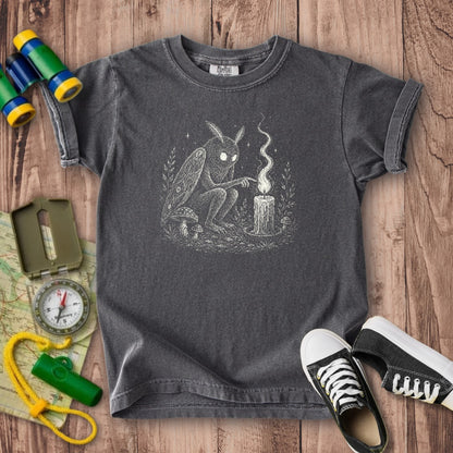 Mothman to a Flame Kids Cotton T-Shirt