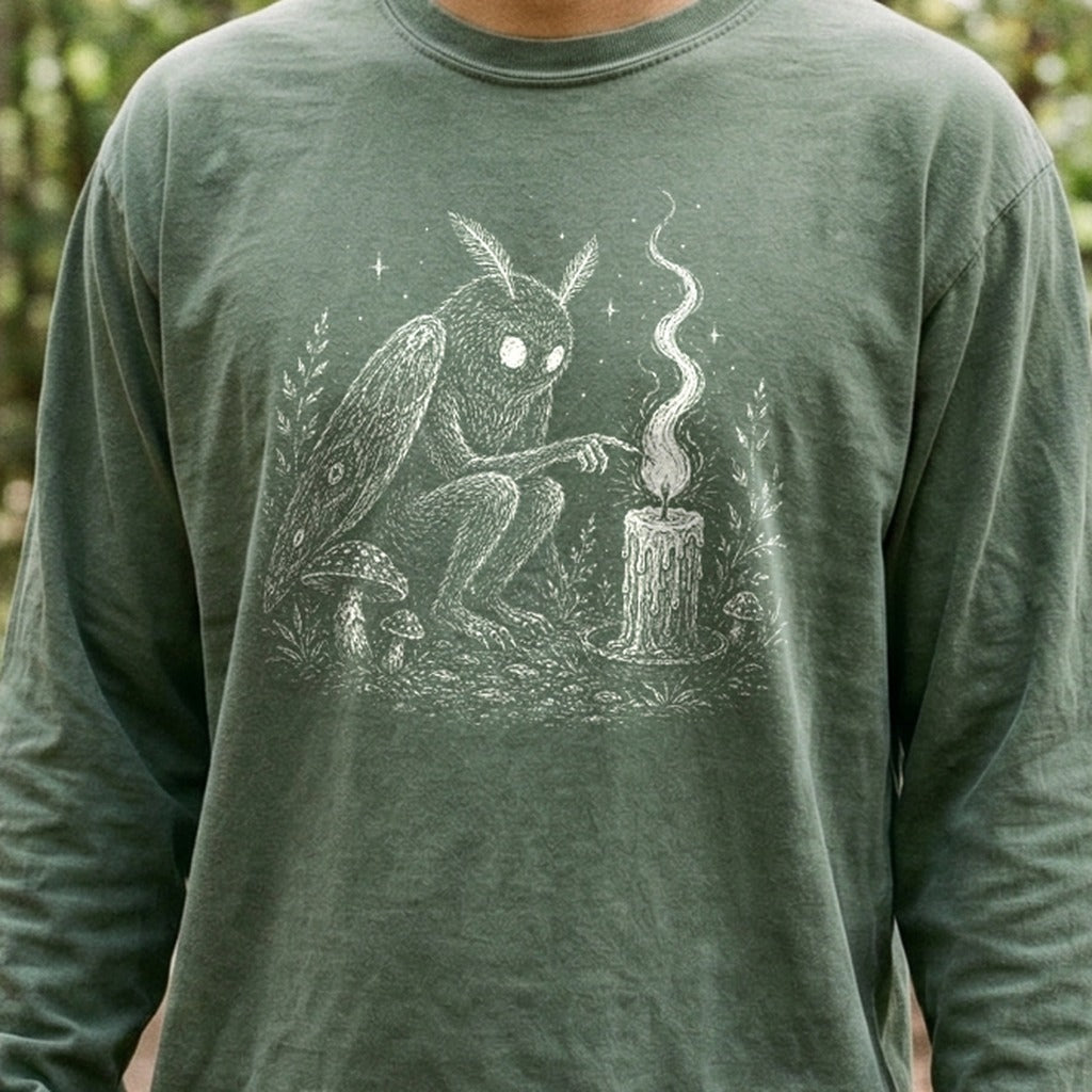 Mothman to a Flame Premium Long Sleeve