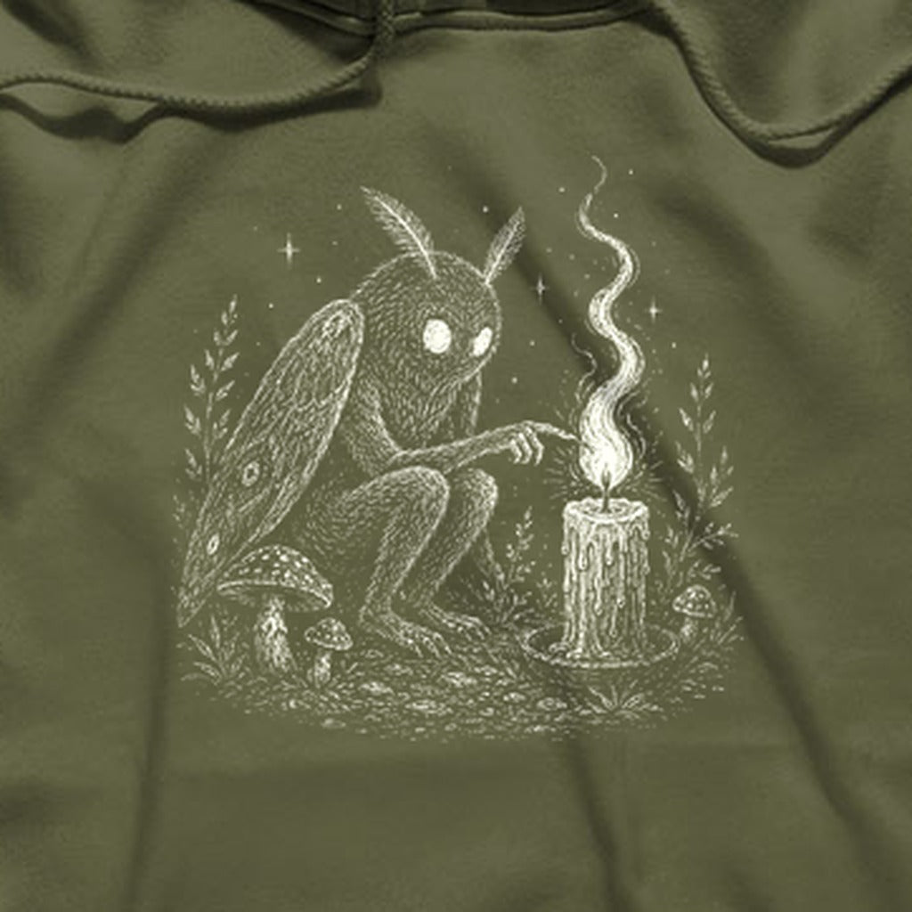 Mothman to a Flame Hoodie