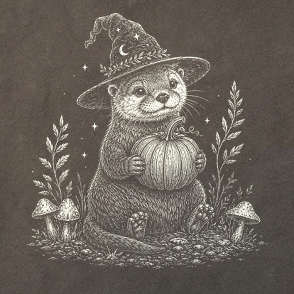 Witchy Otter Cotton T-Shirt