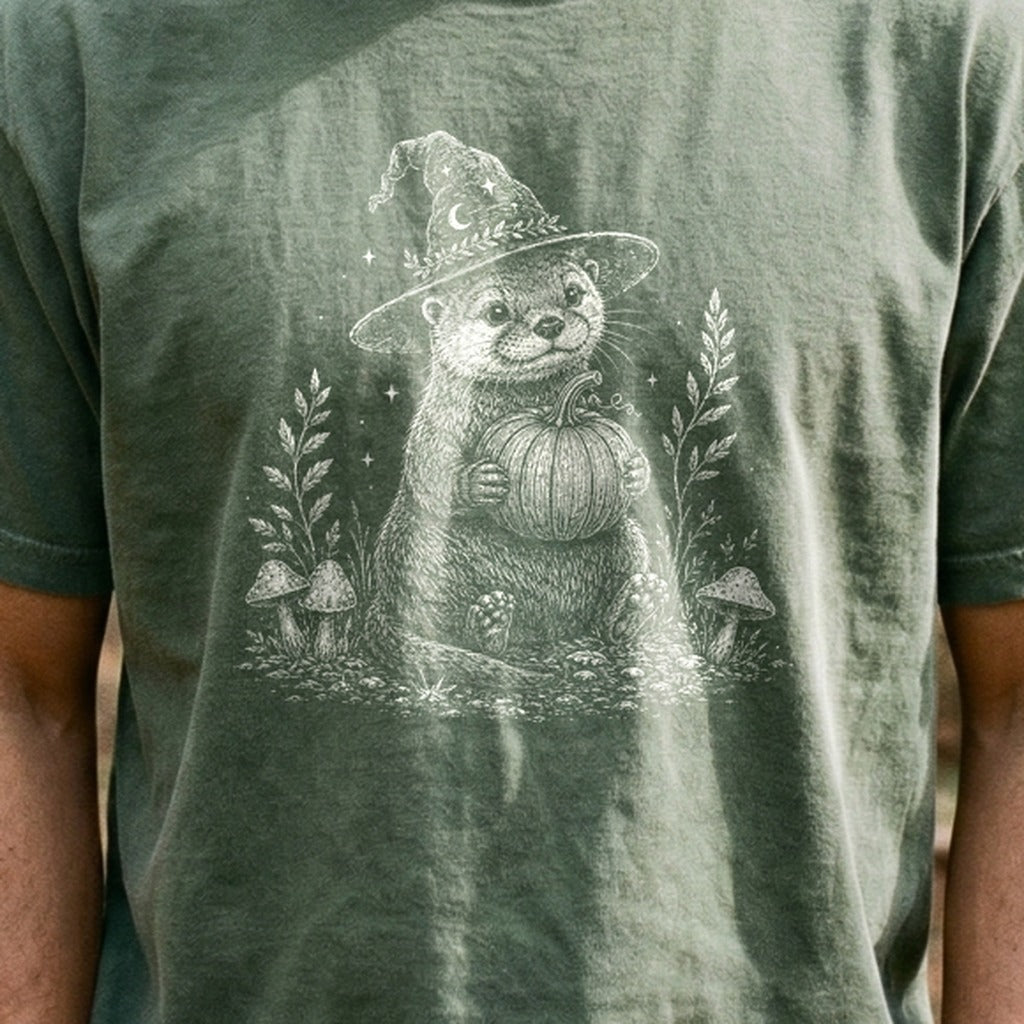 Witchy Otter Cotton T-Shirt
