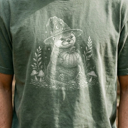 Witchy Otter Cotton T-Shirt
