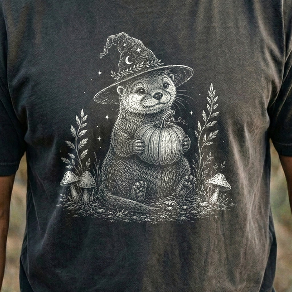 Witchy Otter Cotton T-Shirt
