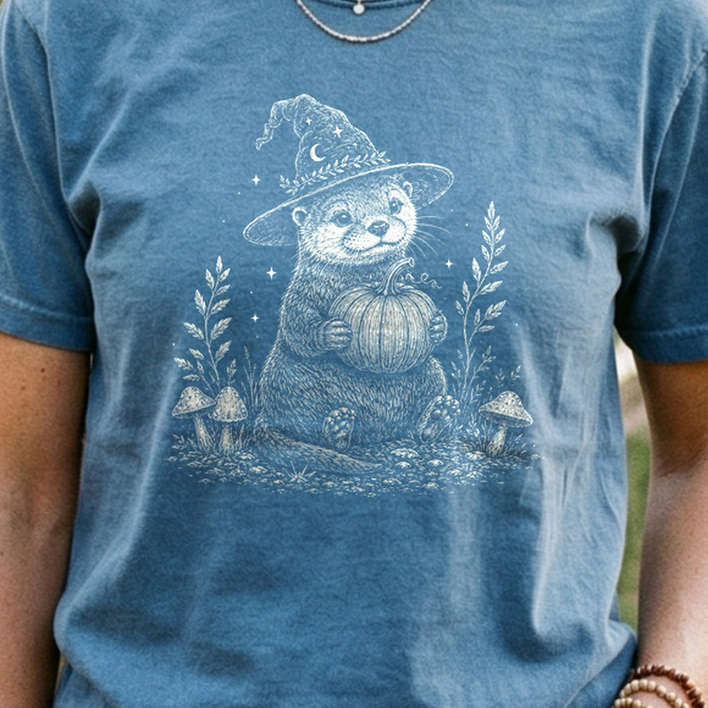 Witchy Otter Cotton T-Shirt