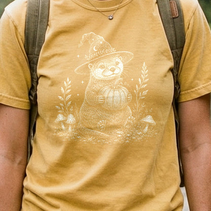 Witchy Otter Cotton T-Shirt