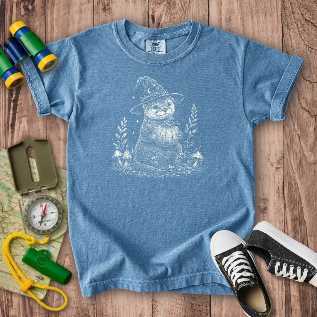 Witchy Otter Kids Cotton T-Shirt