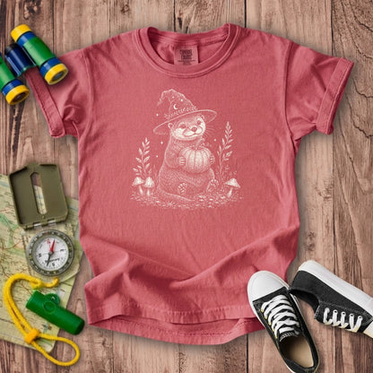 Witchy Otter Kids Cotton T-Shirt