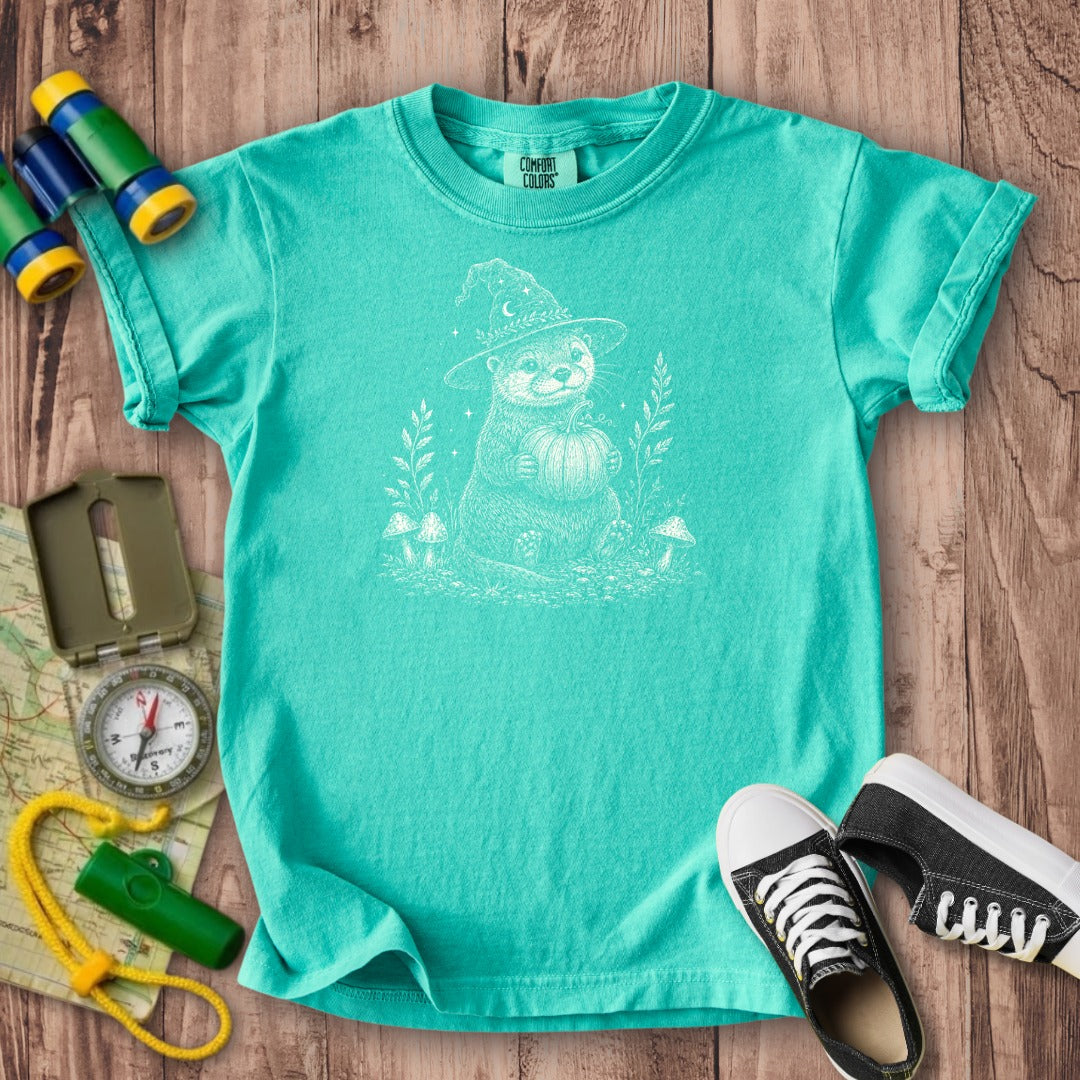 Witchy Otter Kids Cotton T-Shirt