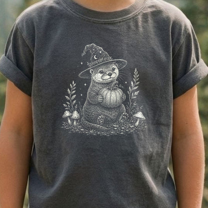 Witchy Otter Kids Cotton T-Shirt