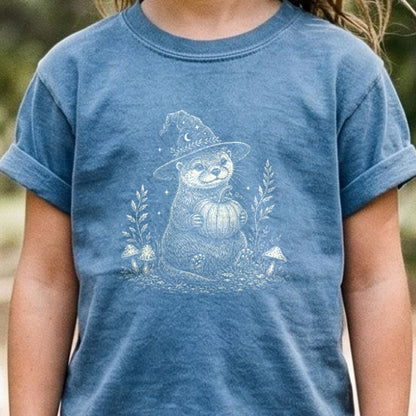 Witchy Otter Kids Cotton T-Shirt