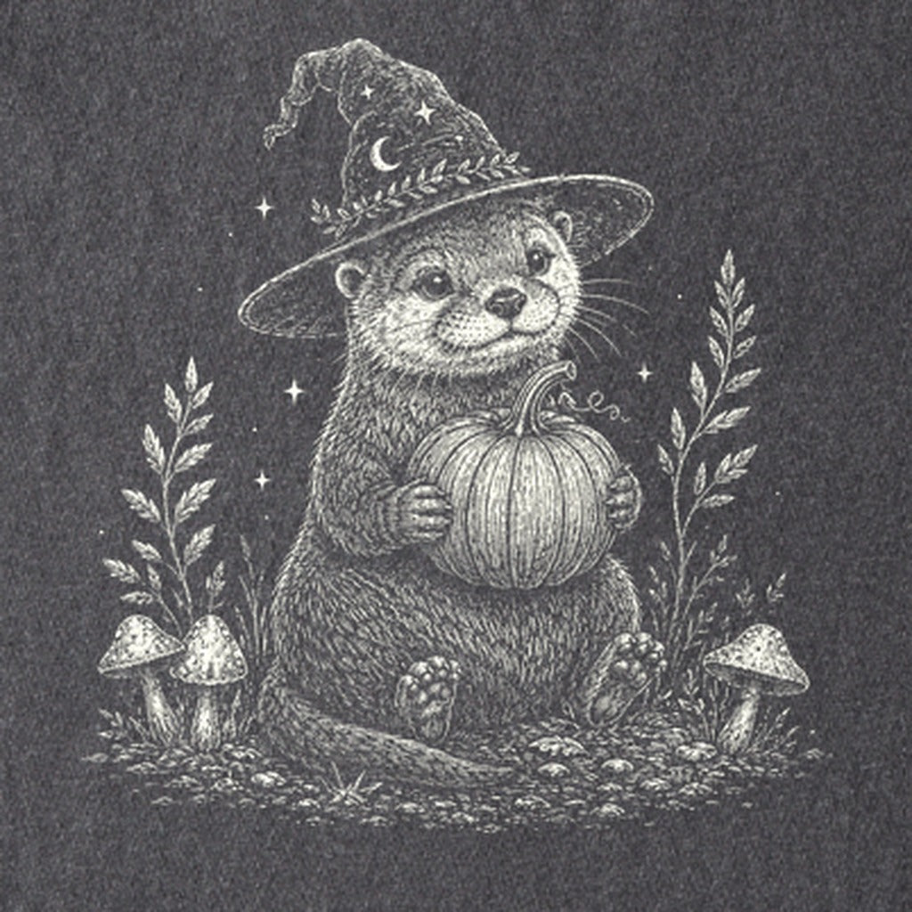 Witchy Otter Kids Cotton T-Shirt