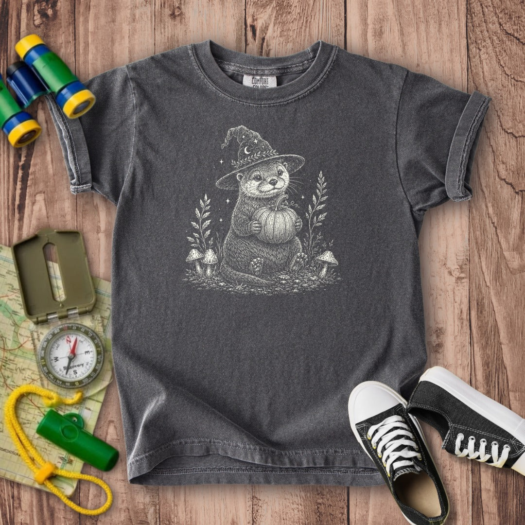 Witchy Otter Kids Cotton T-Shirt