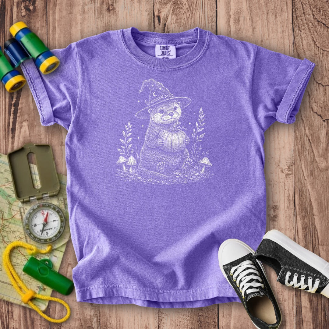 Witchy Otter Kids Cotton T-Shirt