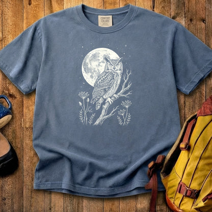 Moonlit Owl Cotton T-Shirt
