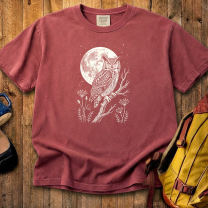 Moonlit Owl Cotton T-Shirt